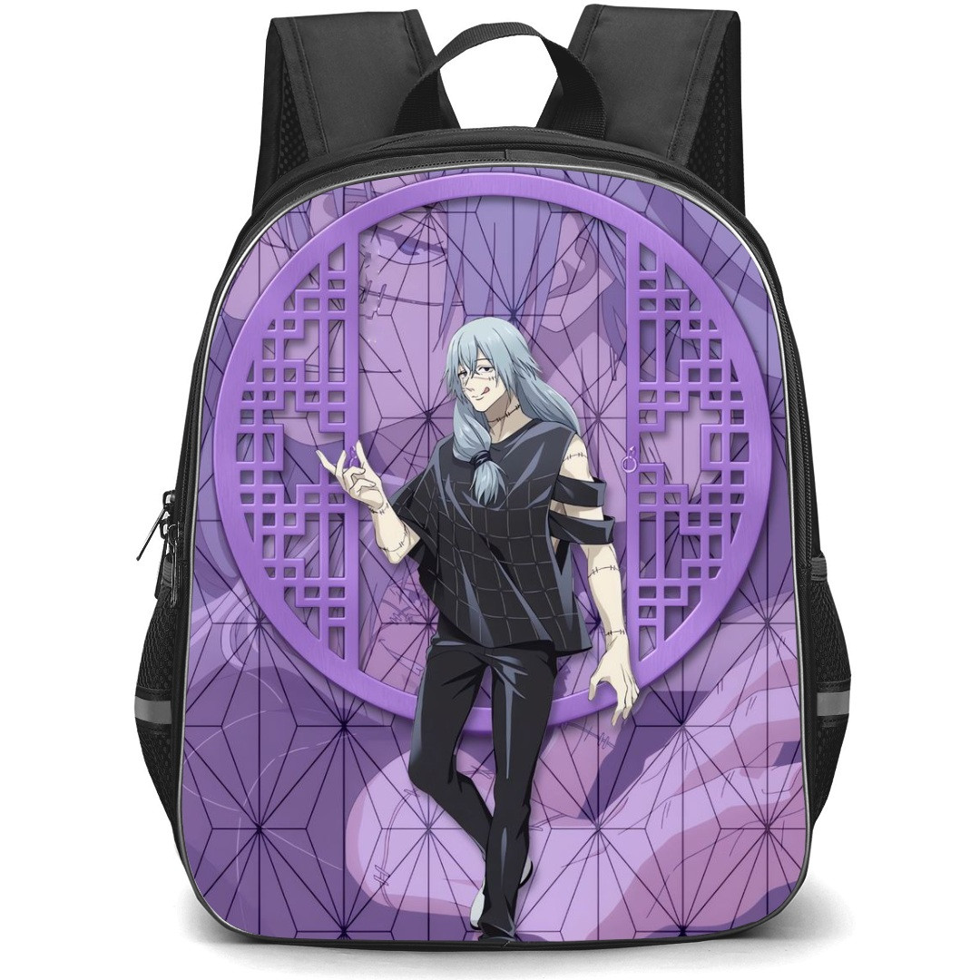 Jujutsu Kaisen Mahito School Backpack StudentPack - Mahito Portrait Pattern Art Background