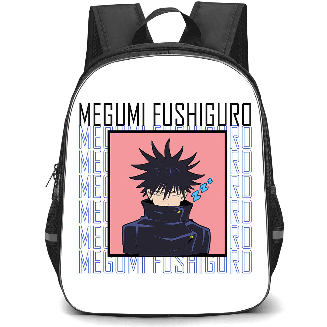 Jujutsu Kaisen Fushiguro Megumi Backpack StudentPack - Fushiguro Megumi Sleeping On Name Background
