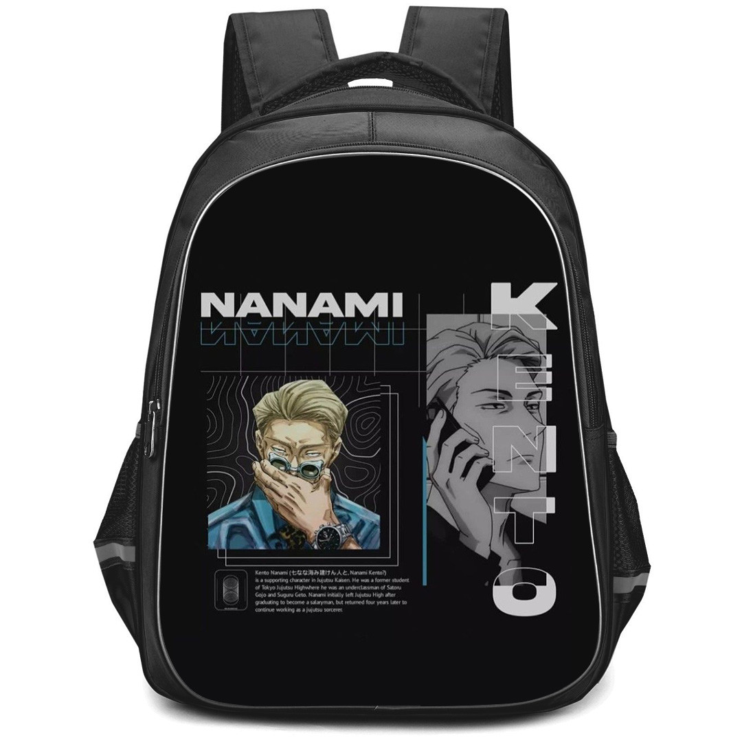 Jujutsu Kaisen Nanami Kento Backpack StudentPack - Nanami Kento Introduction On Black Background