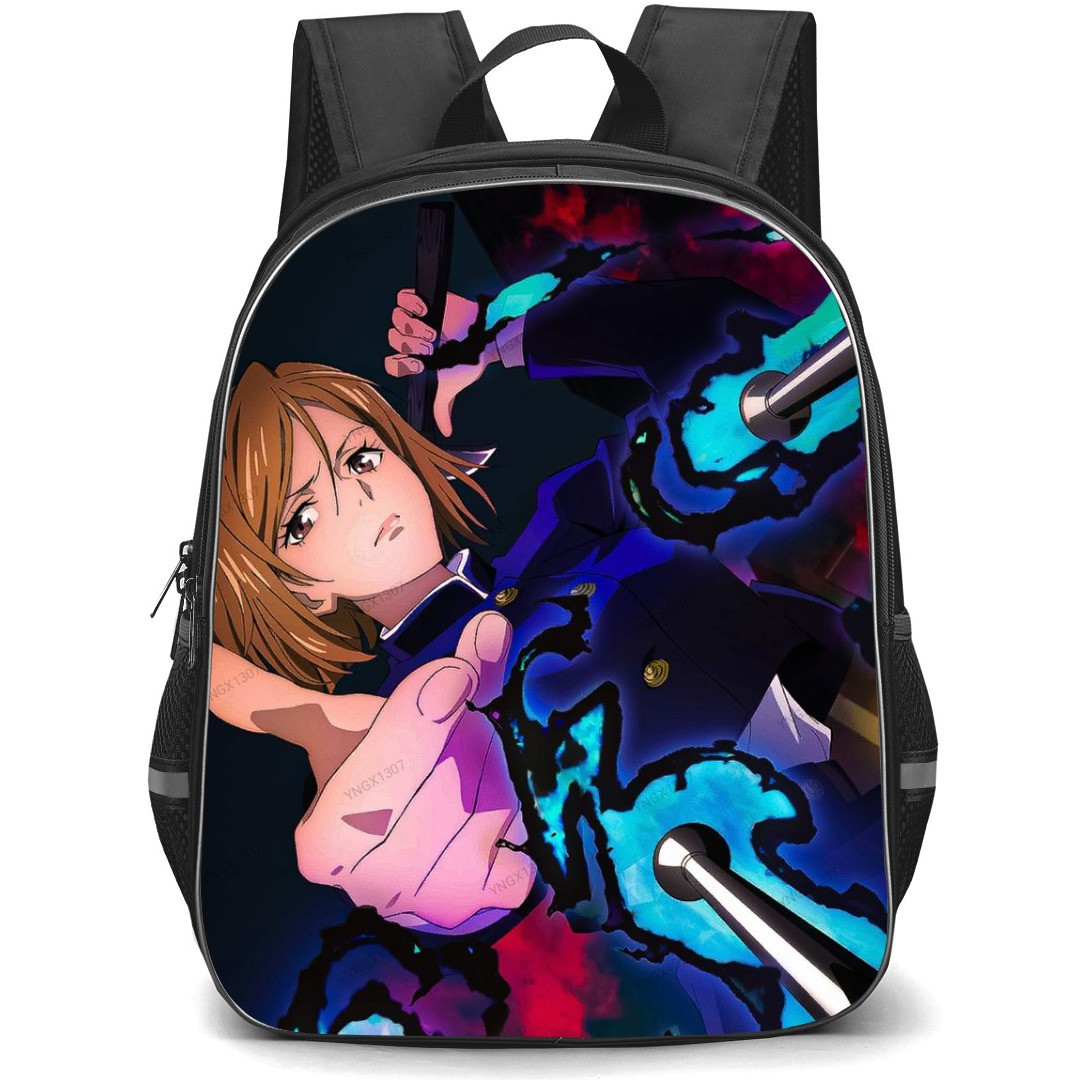 Jujutsu Kaisen Nobara Kugisaki School Backpack StudentPack - Nobara Kugisaki Fighting Pose Illustration