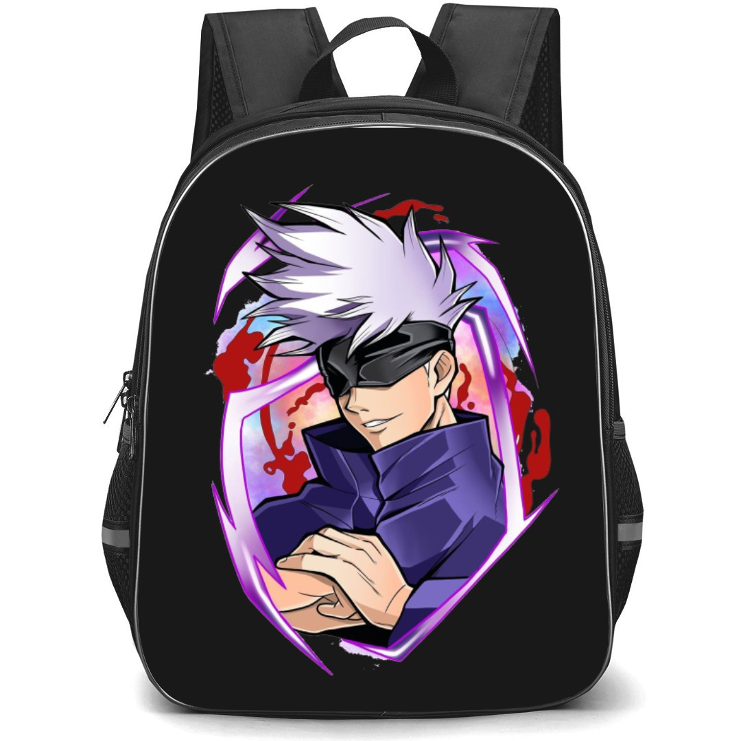 Jujutsu Kaisen Gojo Satoru Backpack StudentPack - Gojo Satoru Preparing To Fight On Black Background