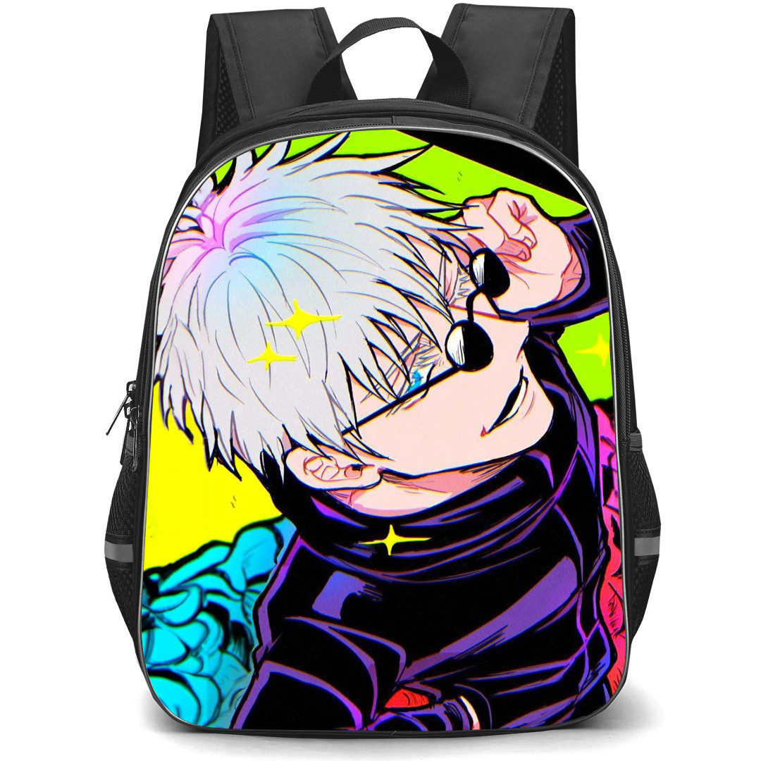 Jujutsu Kaisen Gojo Satoru Backpack StudentPack - Gojo Satoru Side Portrait Popart Style