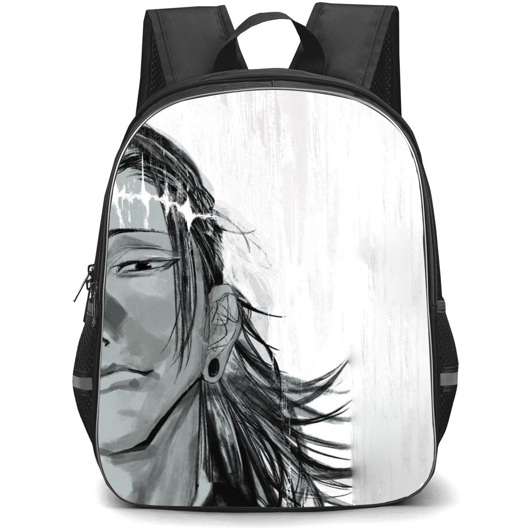 Jujutsu Kaisen Suguru Geto School Backpack StudentPack - Suguru Geto Half Face Portrait Comic Art