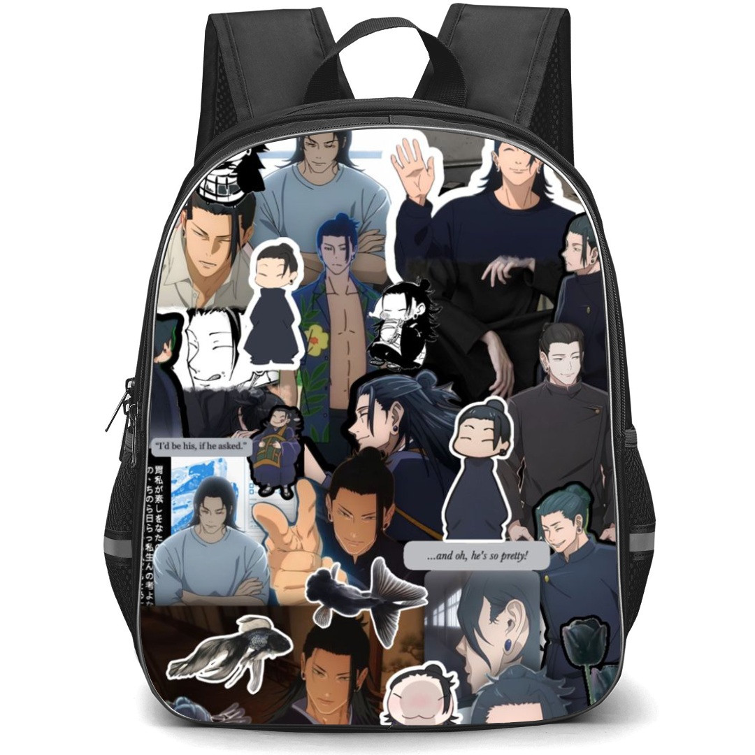 Jujutsu Kaisen Suguru Geto School Backpack StudentPack - Suguru Geto Sticker Collage