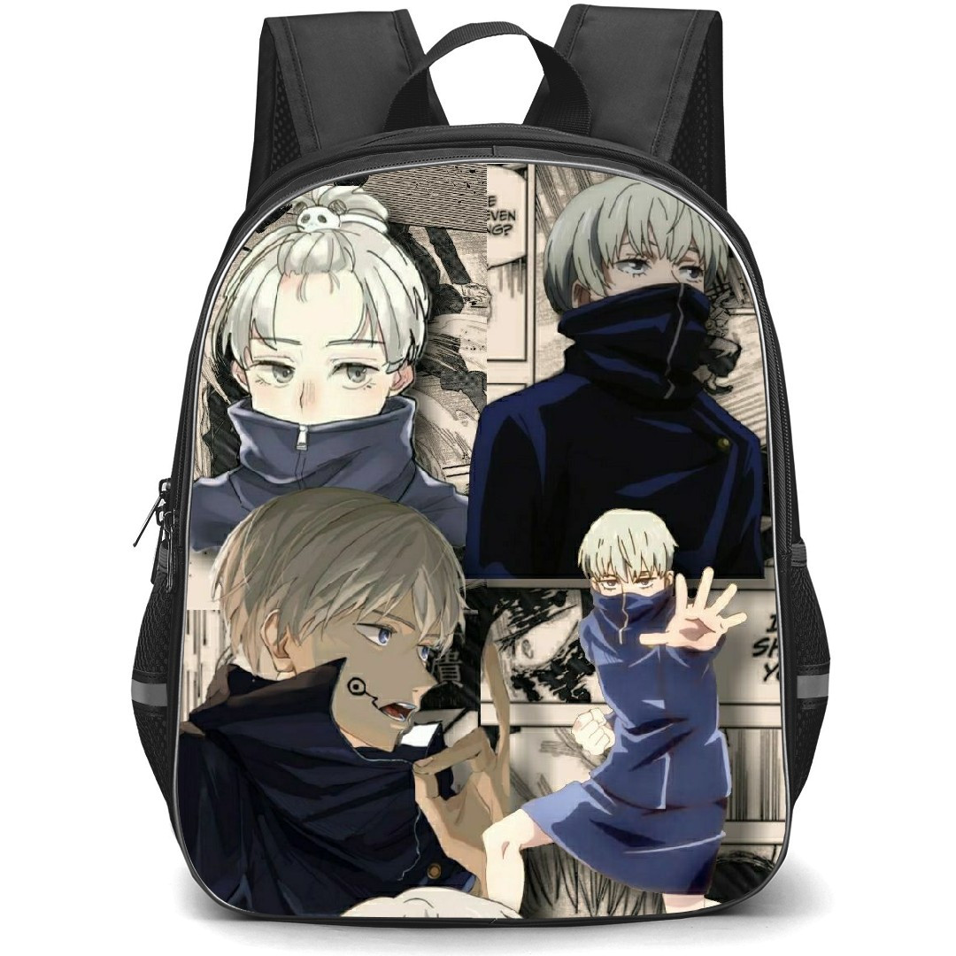 Jujutsu Kaisen Toge Inumaki Backpack StudentPack - Toge Inumaki Comic Background Collage