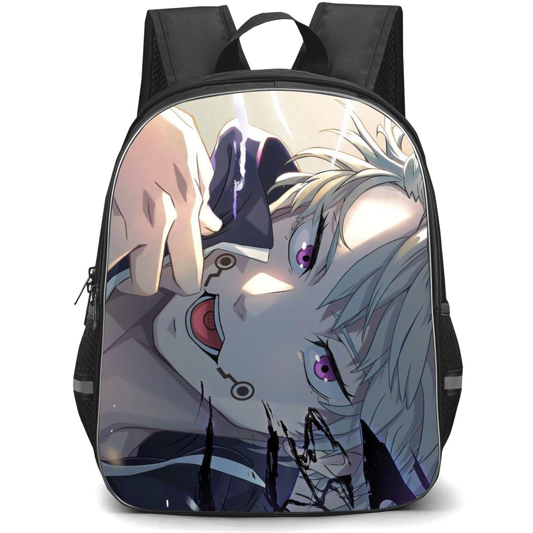 Jujutsu Kaisen Toge Inumaki School Backpack StudentPack - Toge Inumaki Portrait Black White Background