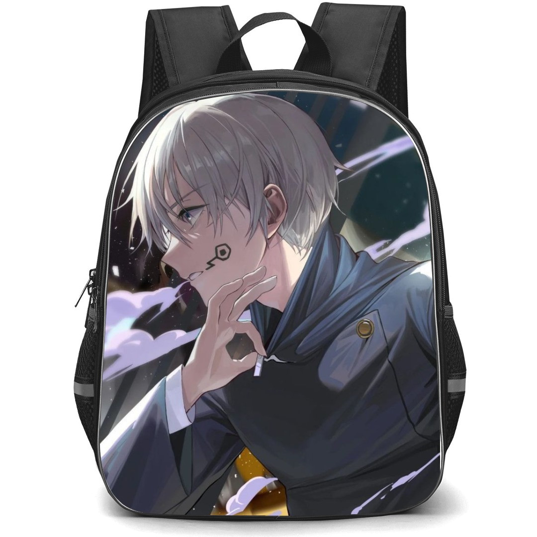 Jujutsu Kaisen Toge Inumaki School Backpack StudentPack - Toge Inumaki Side Portrait Smoke Background
