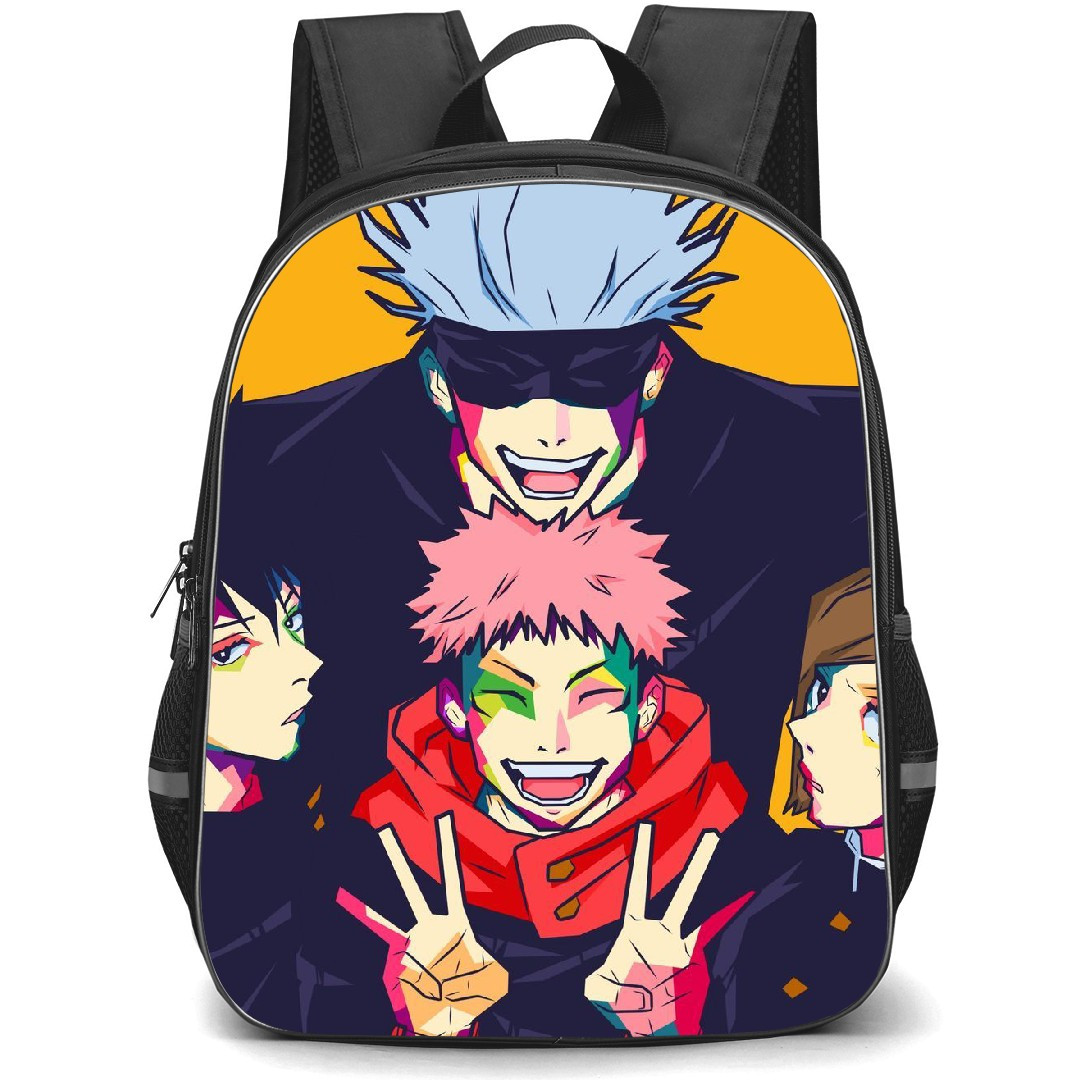 Jujutsu Kaisen Backpack StudentPack - Itadori Yuji Nobara Kugisaki Megumi Fushigiro Gojo Satoru Wpap Popart
