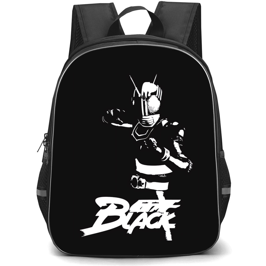 Kamen Rider Black Backpack StudentPack - Black And White Portrait