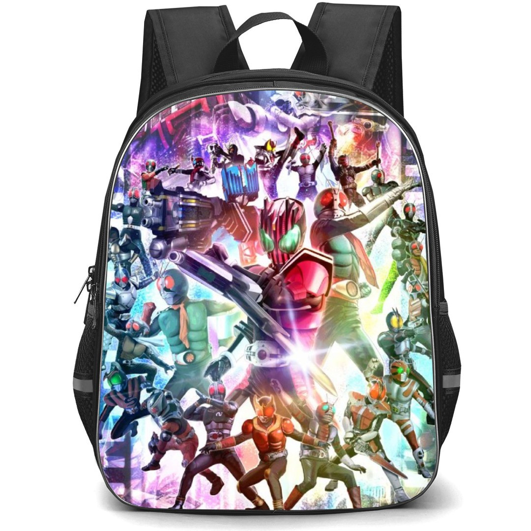 Kamen Rider Backpack StudentPack - Characters Fight Collage Poster