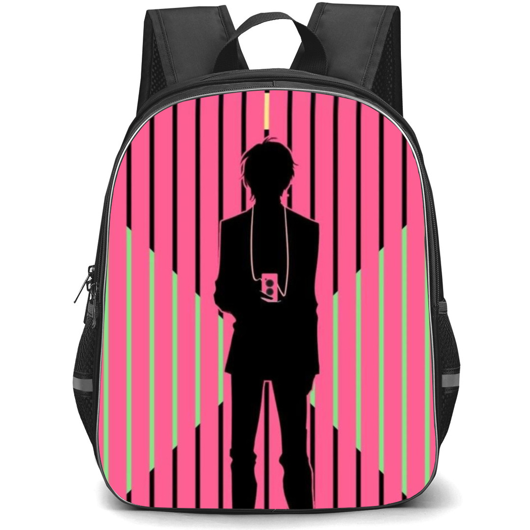 Kamen Rider Decade Backpack StudentPack - Decade Silhouette Pink Stripe Background