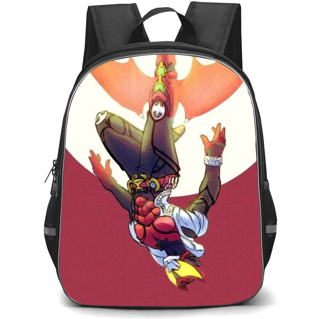 Kamen Rider Kiva Backpack StudentPack - Kiva Falling Portrait In Red Background