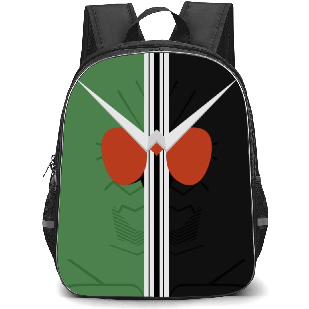 Kamen Rider W Backpack StudentPack - W Joker Fang Pattern