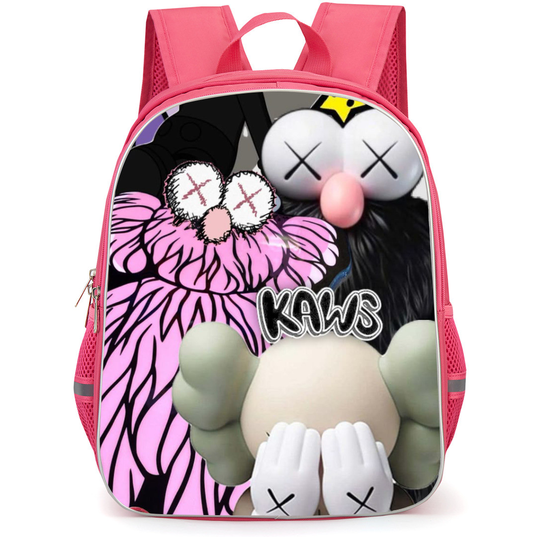 Kaws Backpack StudentPack - Kaws 3D Sticker Collage Poster