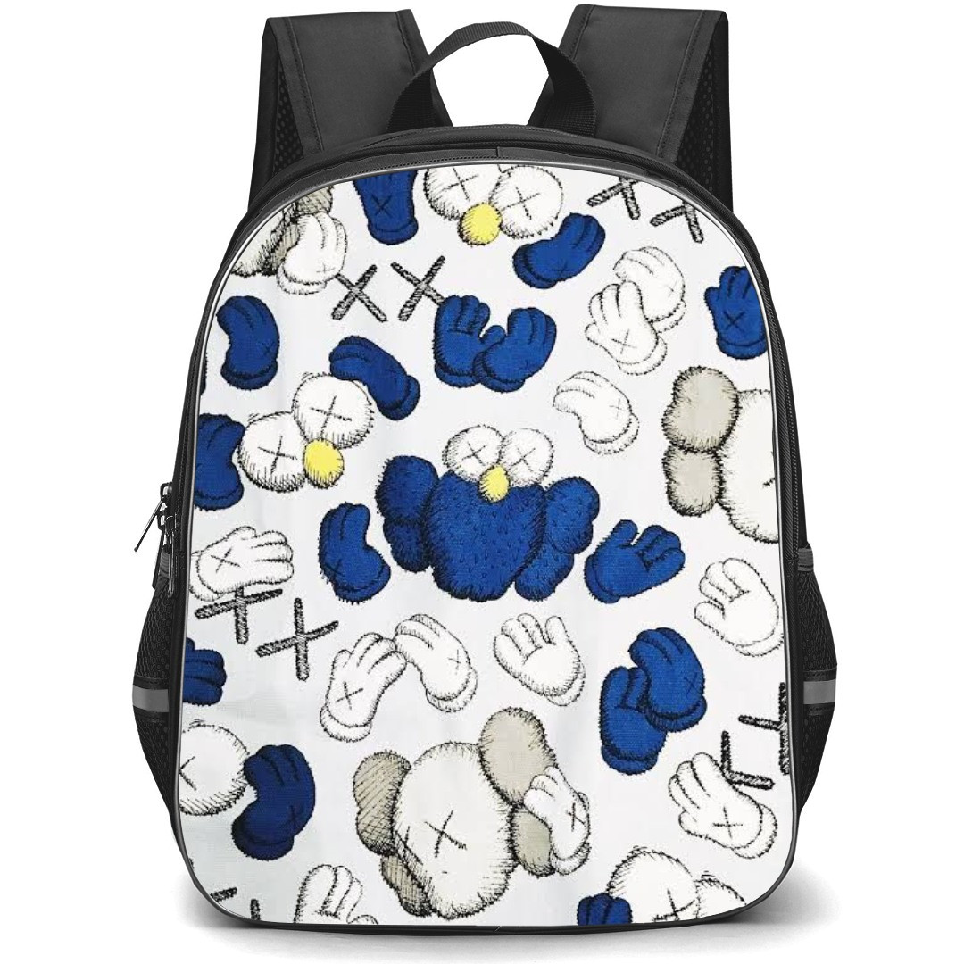 Kaws School Backpack StudentPack - Blue BFF Pattern Art