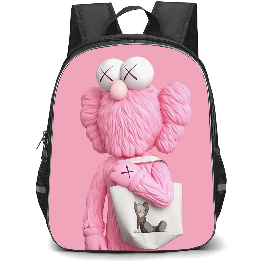 Kaws School Backpack StudentPack - Pink BFF Side Portrait