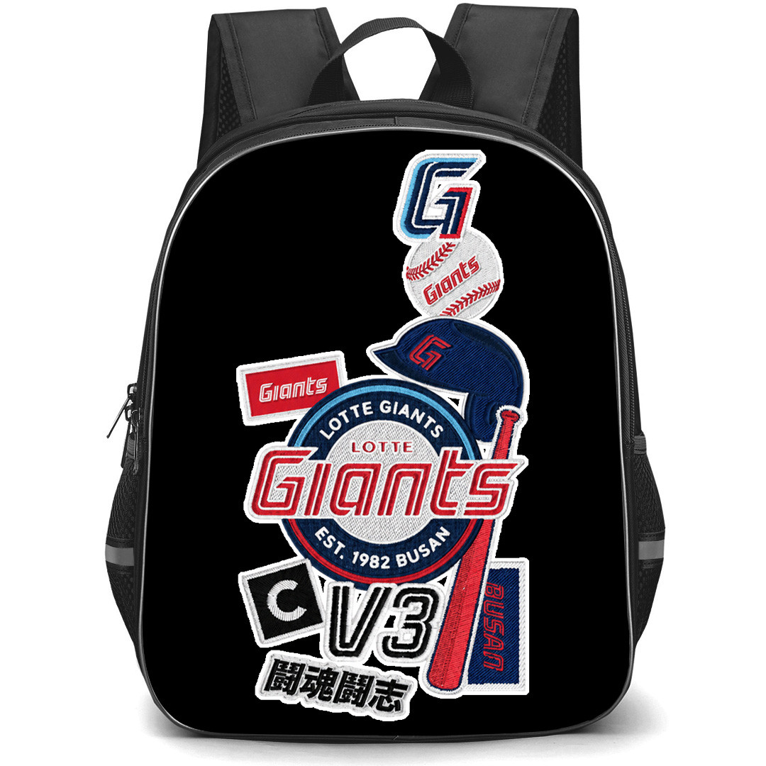 KBO Lotte Giants Backpack School Bag StudentPack - Lotte Giants Vintage Patch Collage Poster