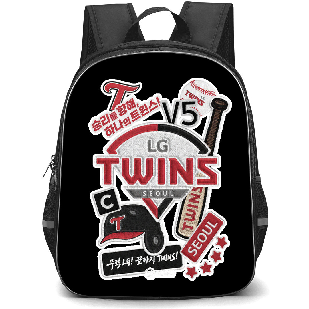 KBO LG Twins Backpack School Bag StudentPack - LG Twins Vintage Patch Collage Poster