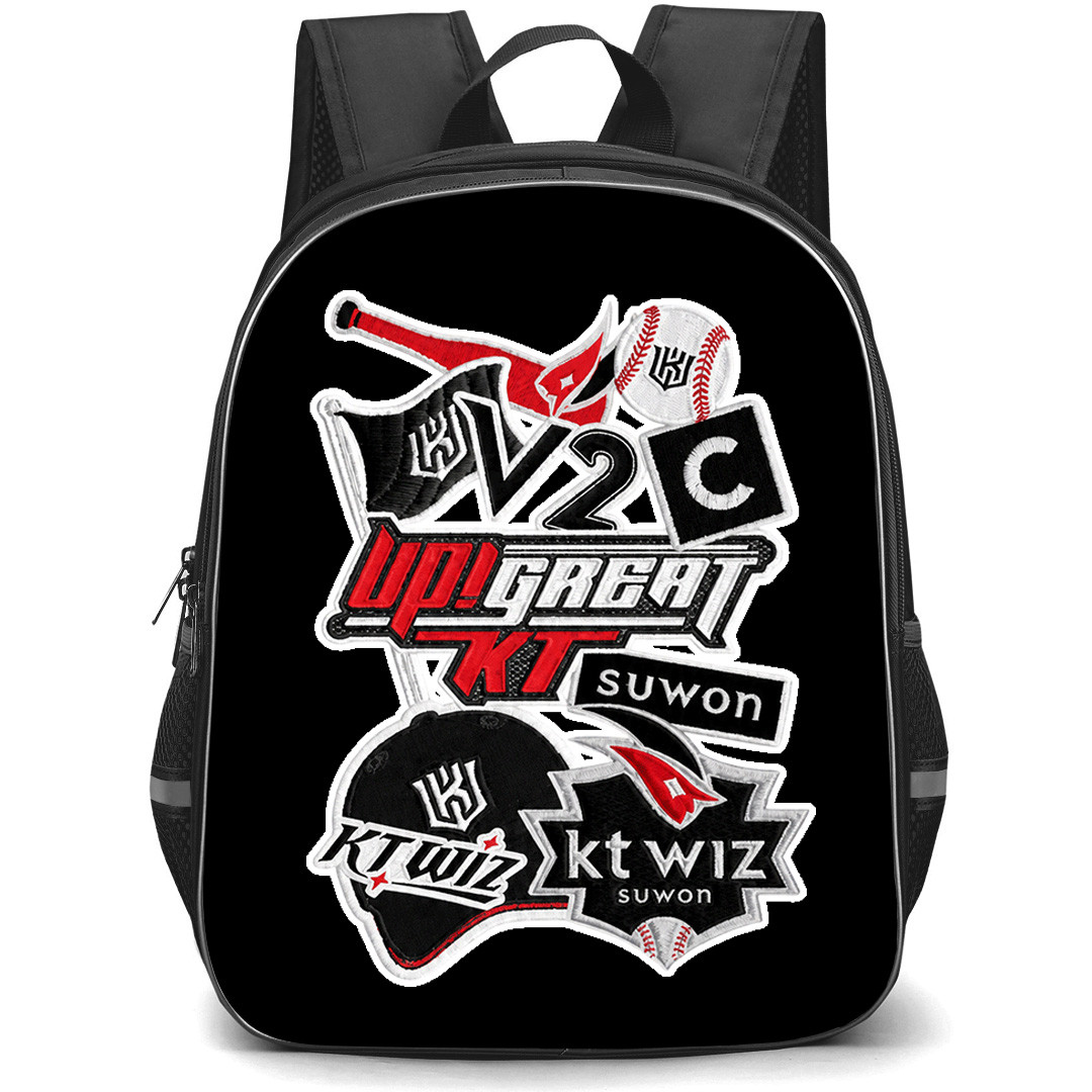 KBO KT Wiz Backpack School Bag StudentPack - KT Wiz Vintage Patch Collage