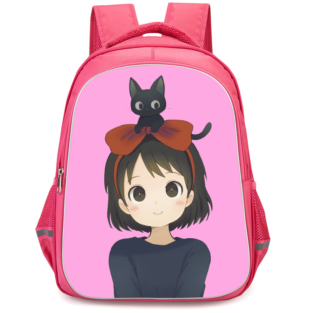 Kiki's Delivery Service Backpack StudentPack - Kiki's Delivery Service Jiji Sitting On Kiki's Head Poster