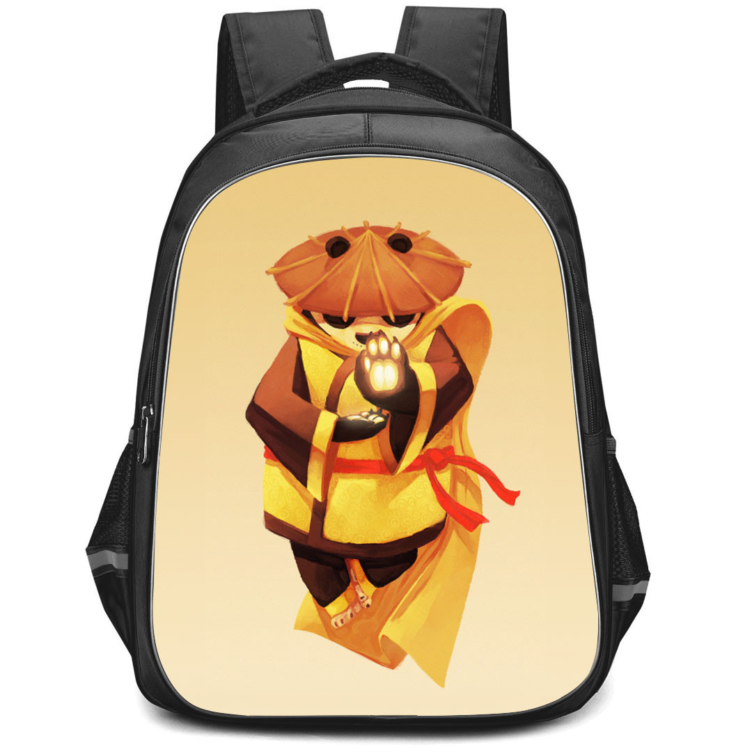 Kung Fu Panda Po Backpack StudentPack - Po Fighting Posture On Beige Background