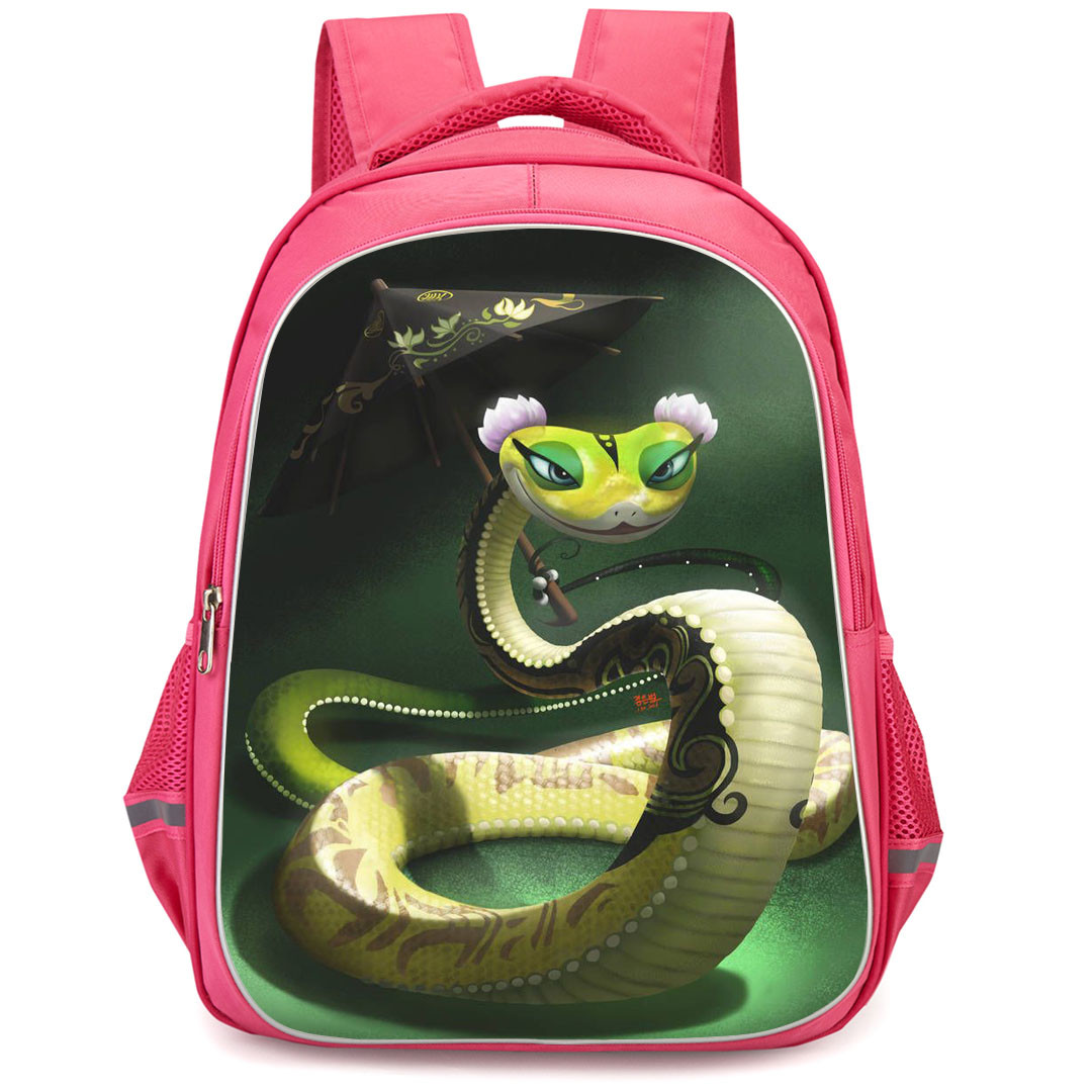 Kung Fu Panda Viper Backpack StudentPack - Viper Sitting On Green Background
