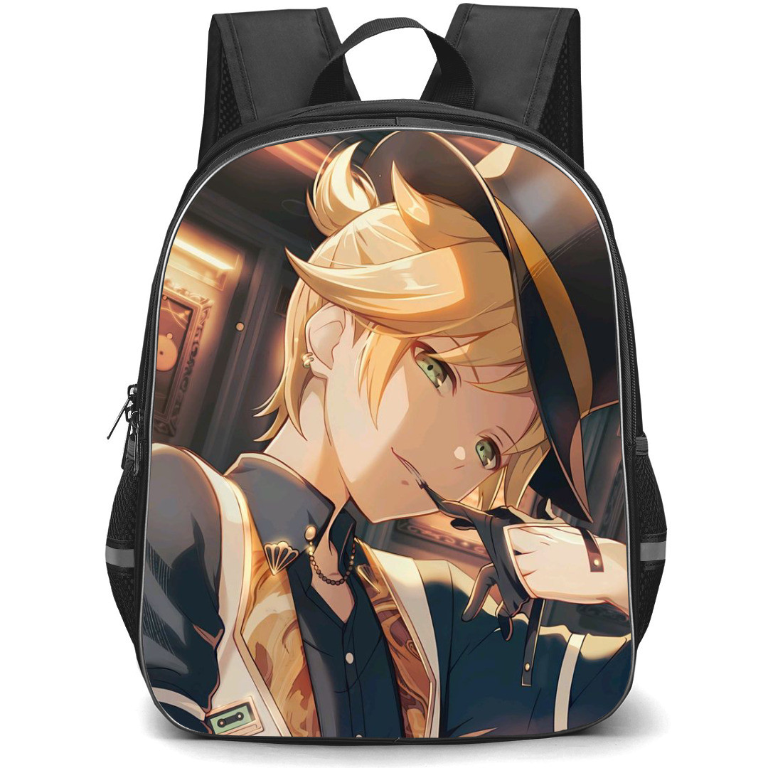 Kagamine Rin & Len Backpack StudentPack - Kagamine Rin & Len Kagamine Len Side Portrait Biting Gloves