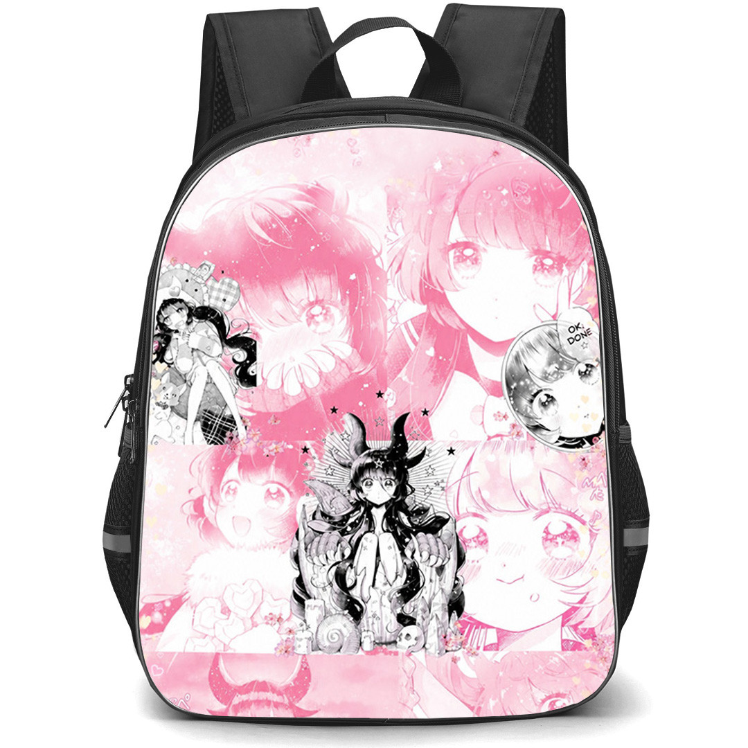 Kaiju Girl Caramelise Kuroe Akaishi Backpack School Bag StudentPack - Kuroe Akaishi Pink Manga Collage Kawaii Anime Art Poster