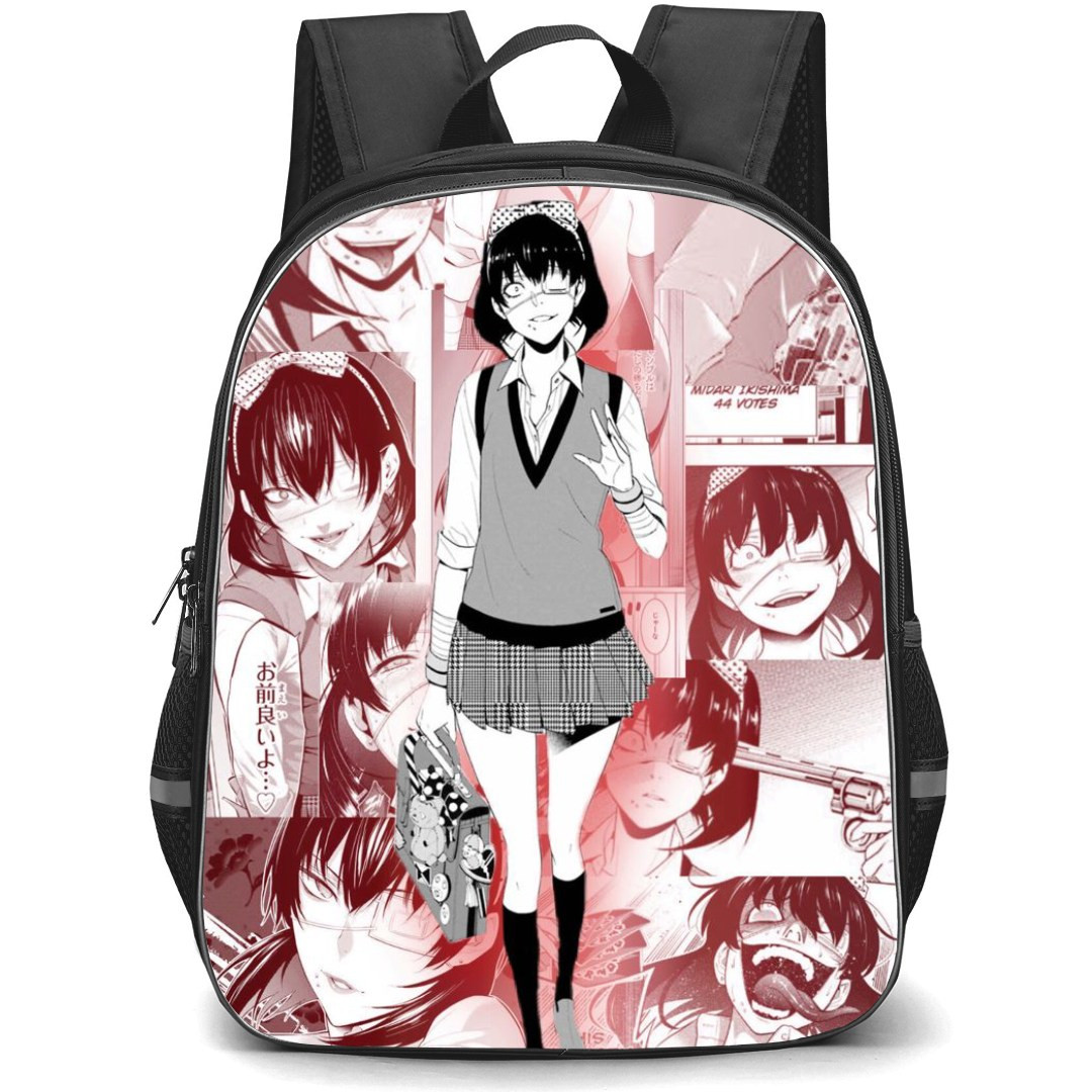 Kakegurui Midari Ikishima Backpack StudentPack - Mary Saotome Red Manga Background