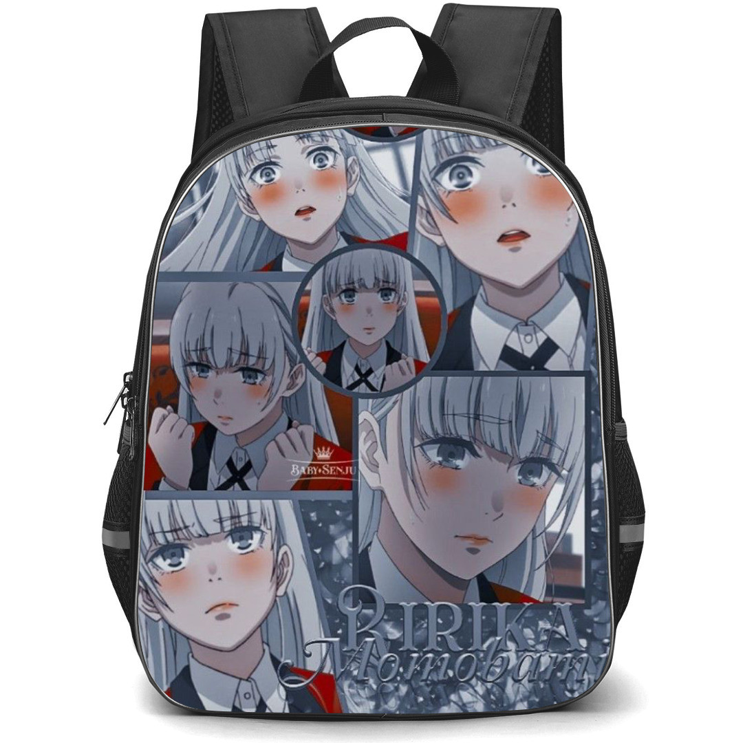 Kakegurui Ririka Momobami Backpack StudentPack - Ririka Momobami Mask and Blush Collage
