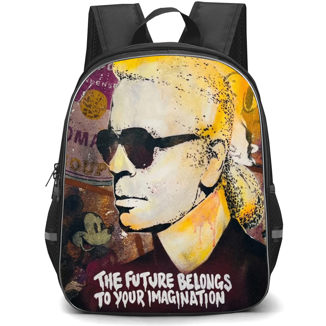 Karl Lagerfeld Backpack School Bag StudentPack - Future Belongs Pop Art Poster
