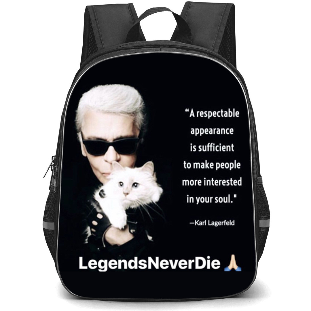 Karl Lagerfeld Backpack School Bag StudentPack - Legends Never Die Quote Poster