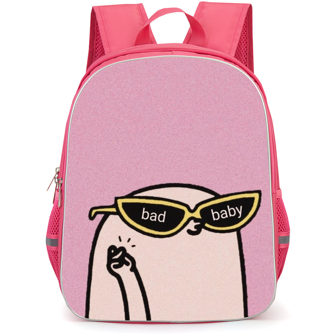 Ketnipz Backpack StudentPack - Ketnipz Bad Boy Sticker On Pink Background