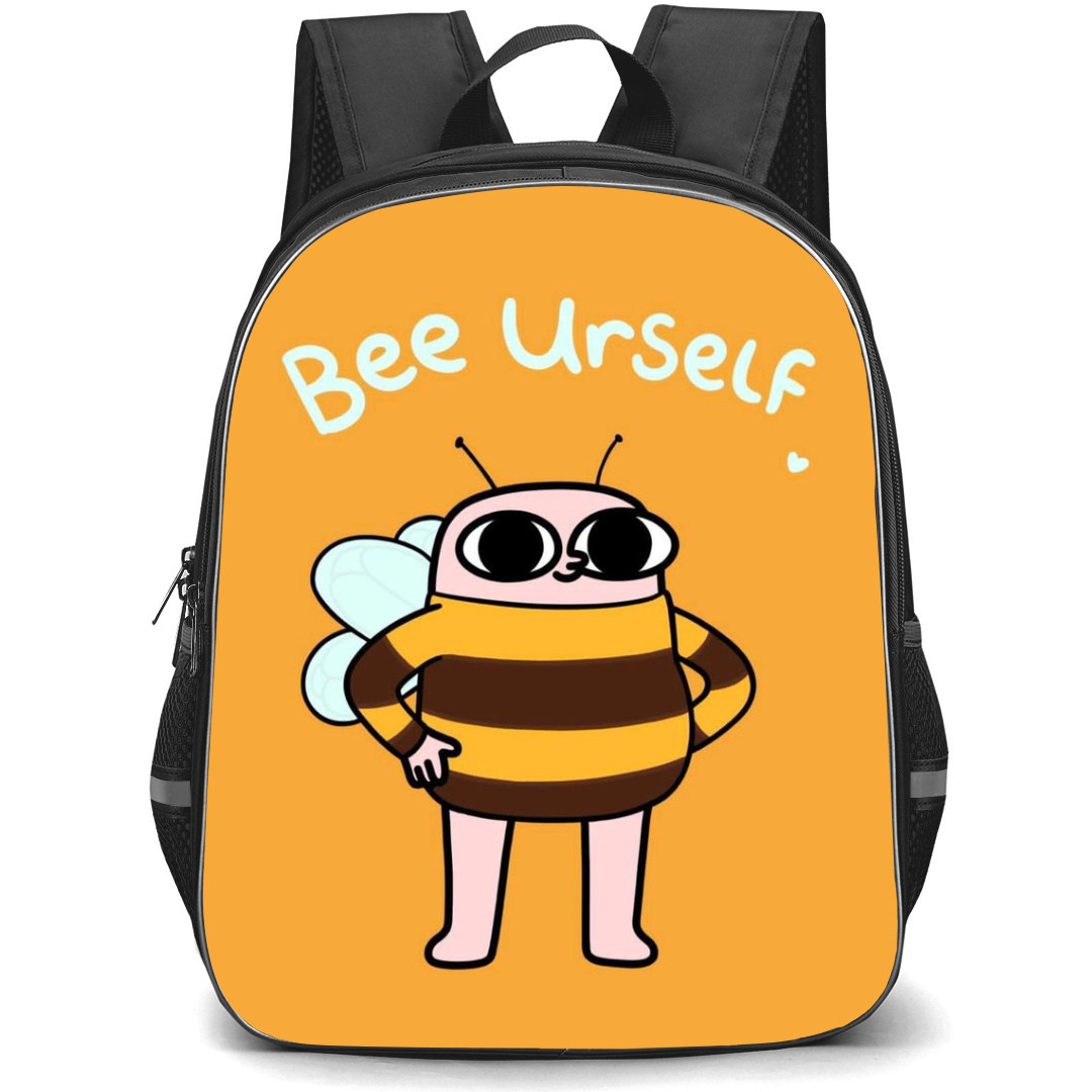 Ketnipz Backpack StudentPack - Ketnipz Be Urself Drawing On Orange Background