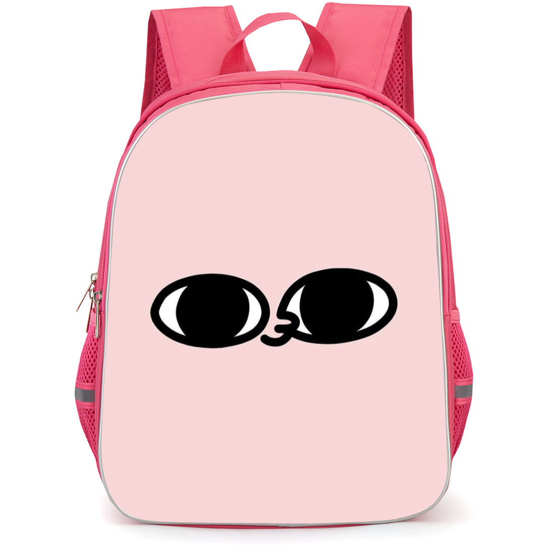 Ketnipz Backpack StudentPack - Ketnipz Cute Minimalist Eye On Pink Background