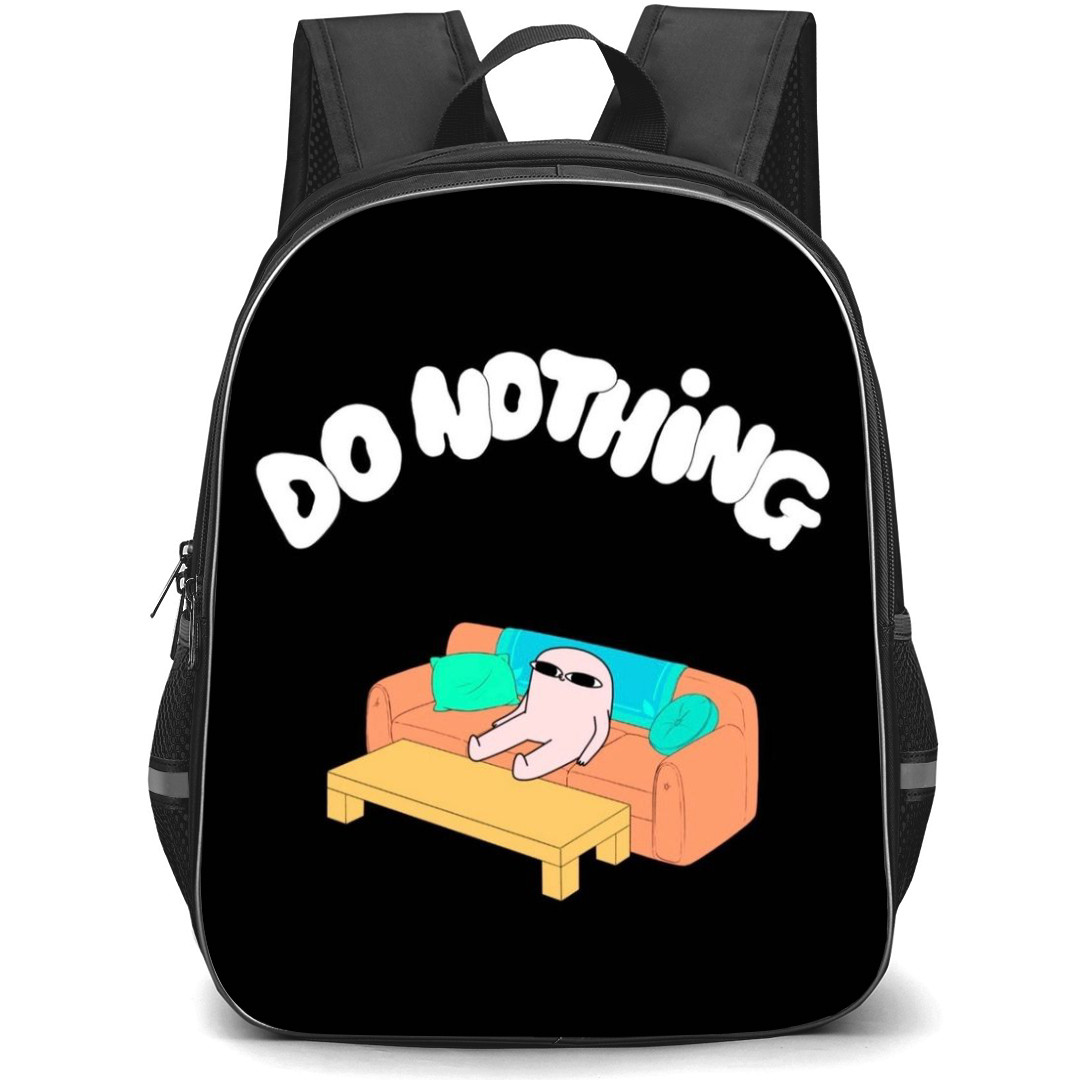 Ketnipz Backpack StudentPack - Ketnipz Do Nothing Cartoon Art On Black Background