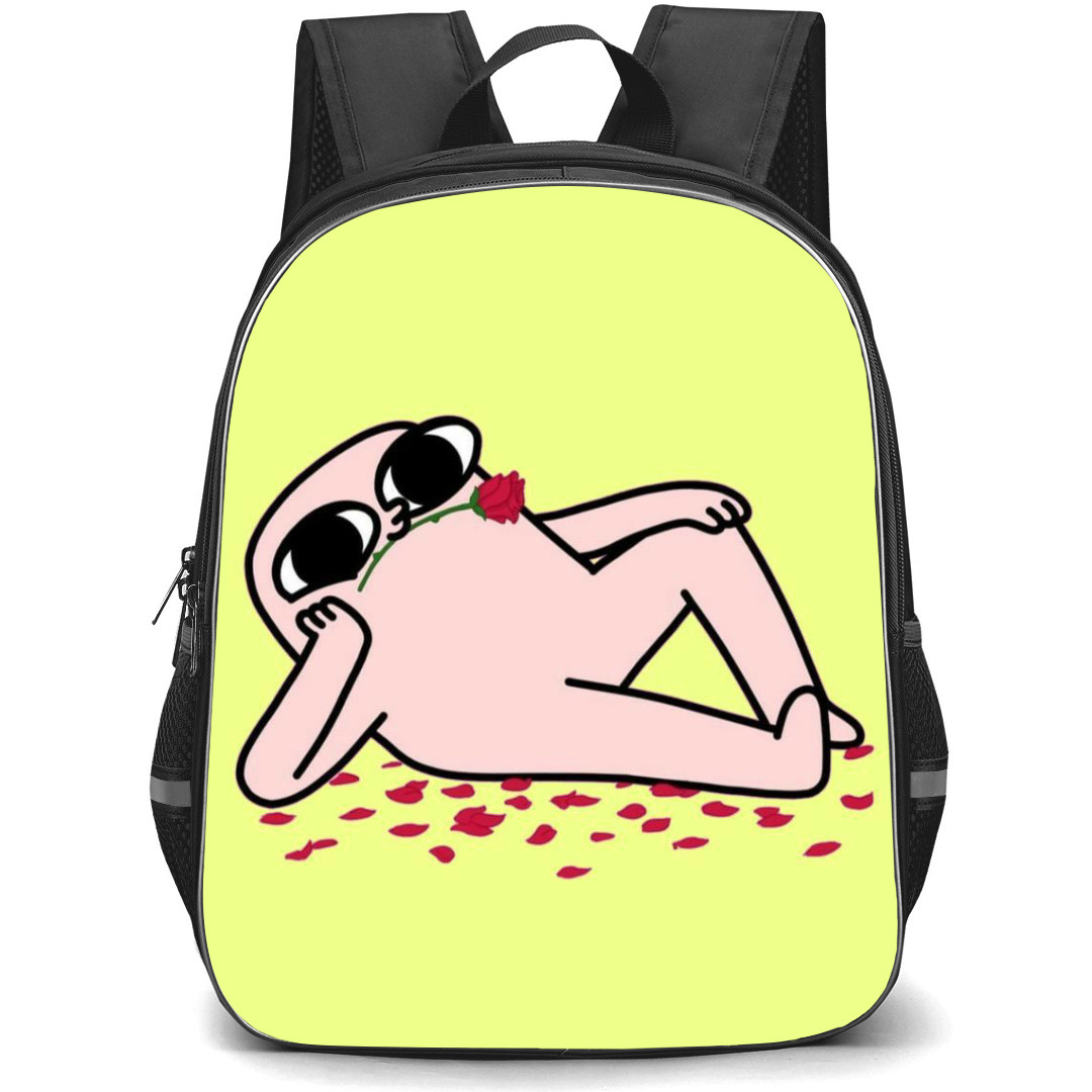 Ketnipz Backpack StudentPack - Ketnipz Half Laying On Rose Yellow Background