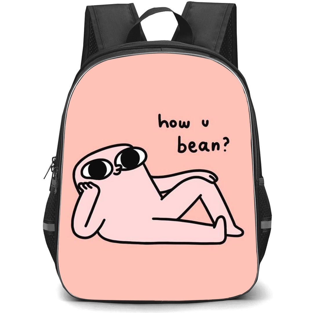 Ketnipz Backpack StudentPack - Ketnipz How U Bean Minimalist Art On Pink Background