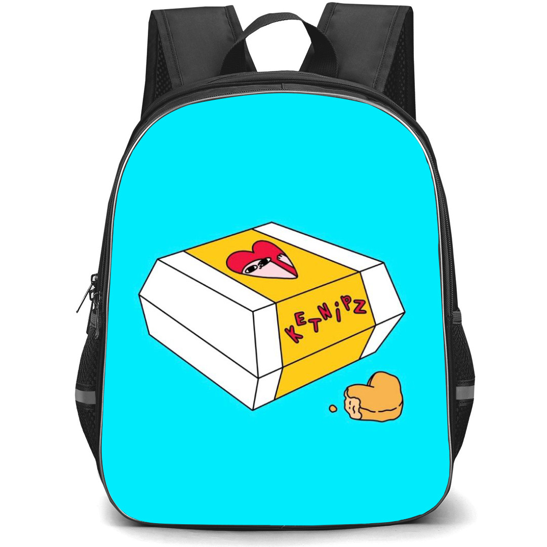 Ketnipz Backpack StudentPack - Ketnipz Inside Box Illustration On Skyblue Background