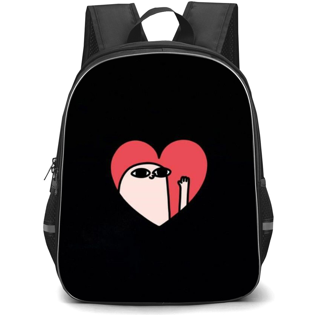Ketnipz Backpack StudentPack - Ketnipz Inside Red Heart On Black Background