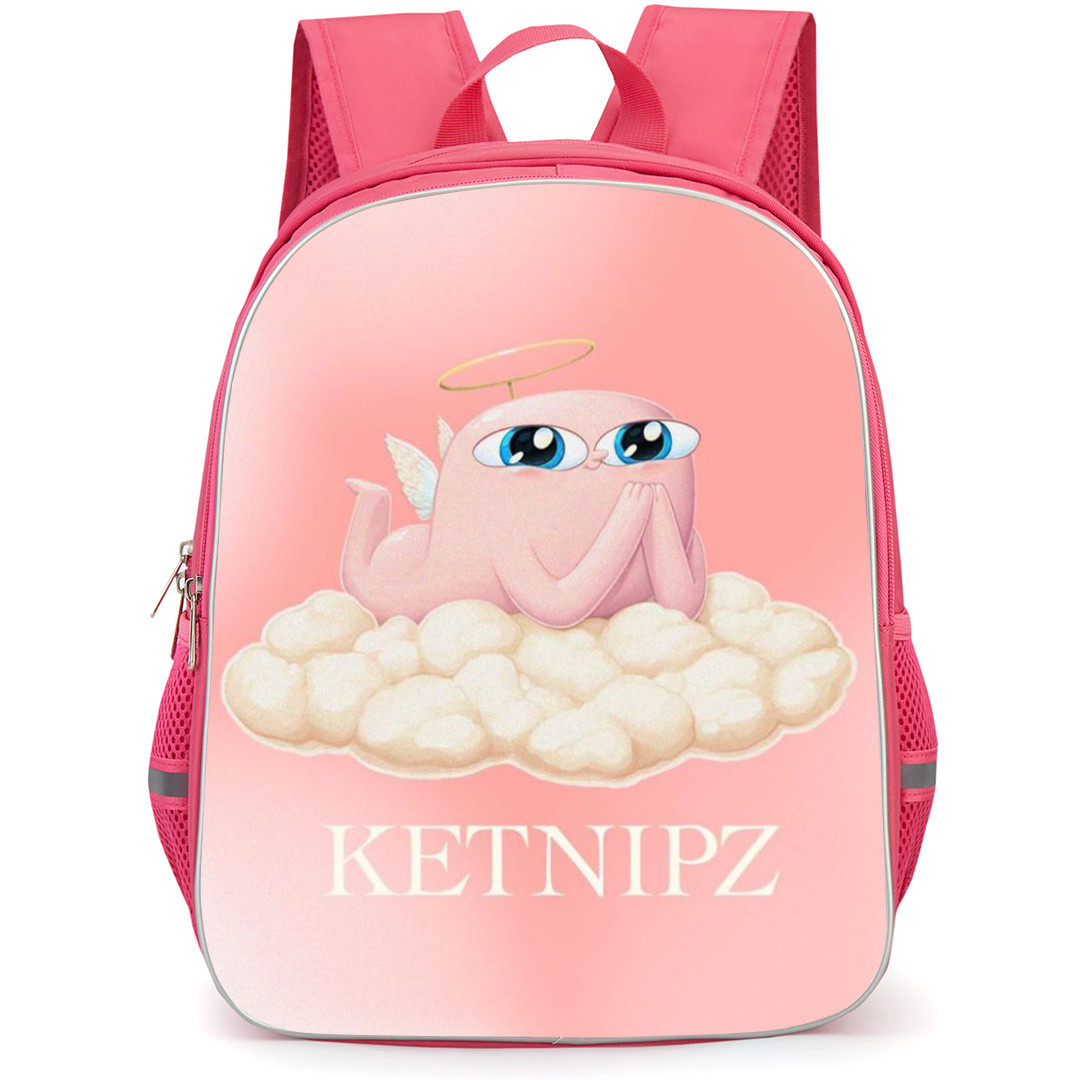 Ketnipz Backpack StudentPack - Ketnipz Laying On Pink Background