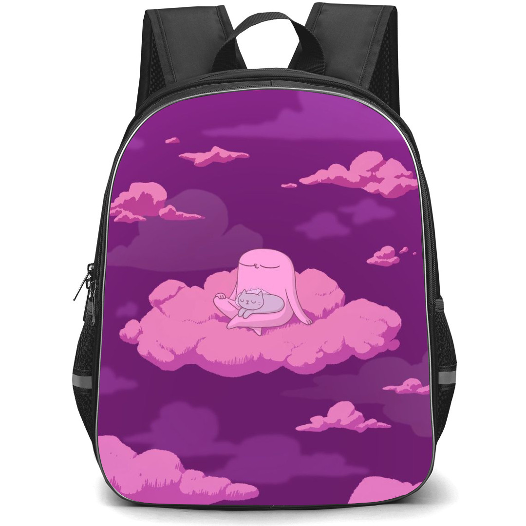 Ketnipz Backpack StudentPack - Ketnipz Sitting On Pink Cloud Background