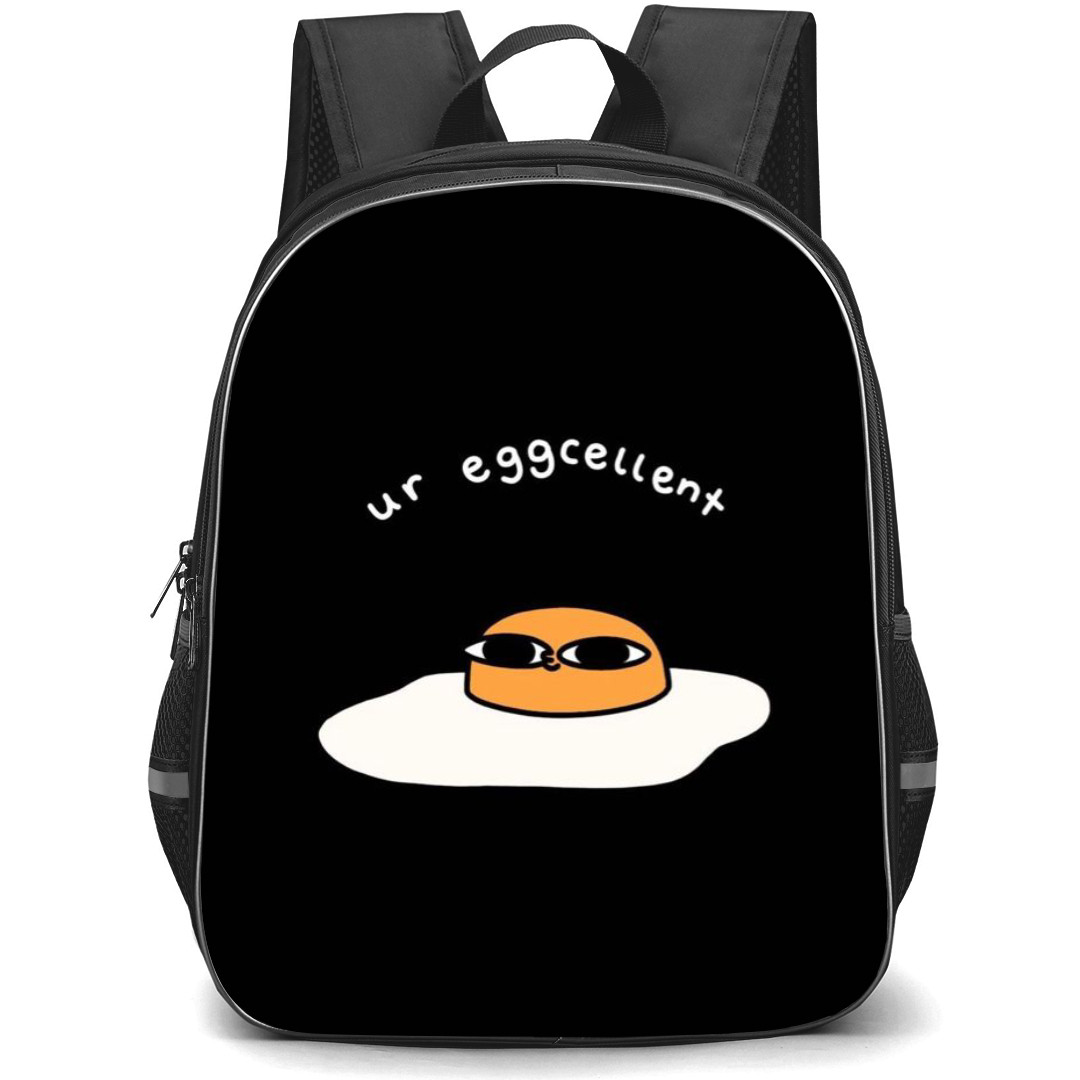 Ketnipz Backpack StudentPack - Ketnipz Ur Eggcelent Minimalist Art On Black Background