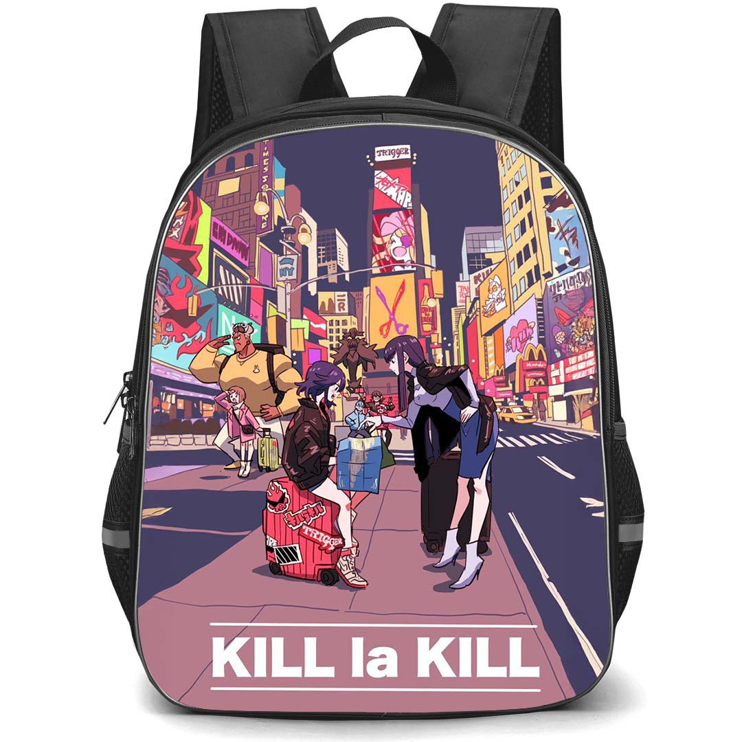 Kill La Kill Backpack StudentPack - Kill La Kill Ryuko Matoi And Kiryuin Satsuki Meeting In the City Street Anime Art Poster