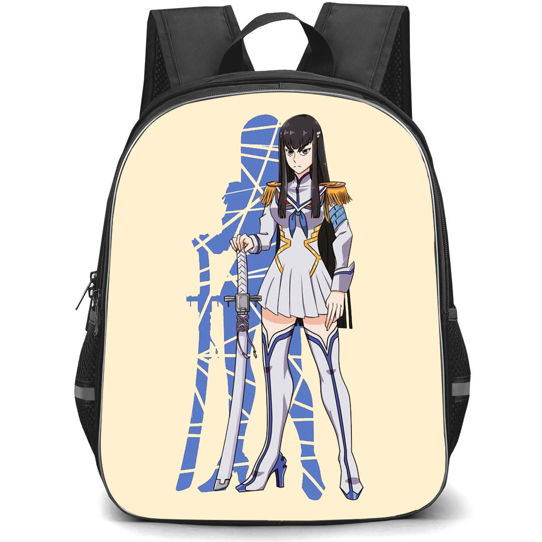 Kill La Kill Satsuki Kiryuin Backpack StudentPack - Kill La Kill Satsuki Kiryuin Standing On Beige Background