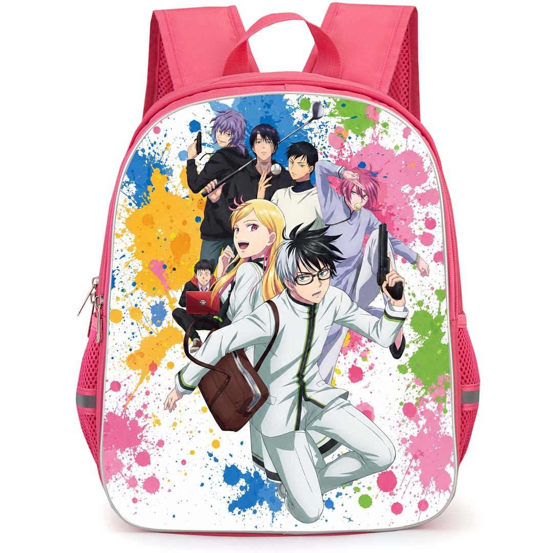 Kill Blue Backpack School Bag StudentPack - Kill Blue Characters Fierce Painting Splatter Poster