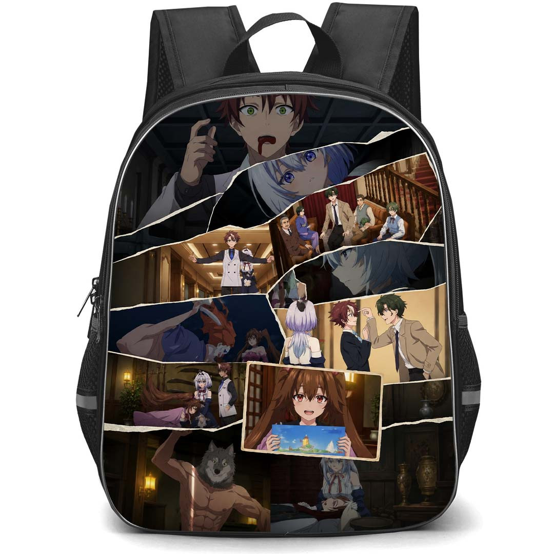 Killed Again Mr. Detective Backpack School Bag StudentPack - Killed Again Mr. Detective Characters Different Scenes Collage