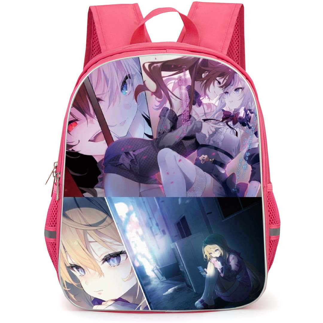 Killed Again Mr. Detective Backpack School Bag StudentPack - Killed Again Mr. Detective Characters Female Fierce Collage