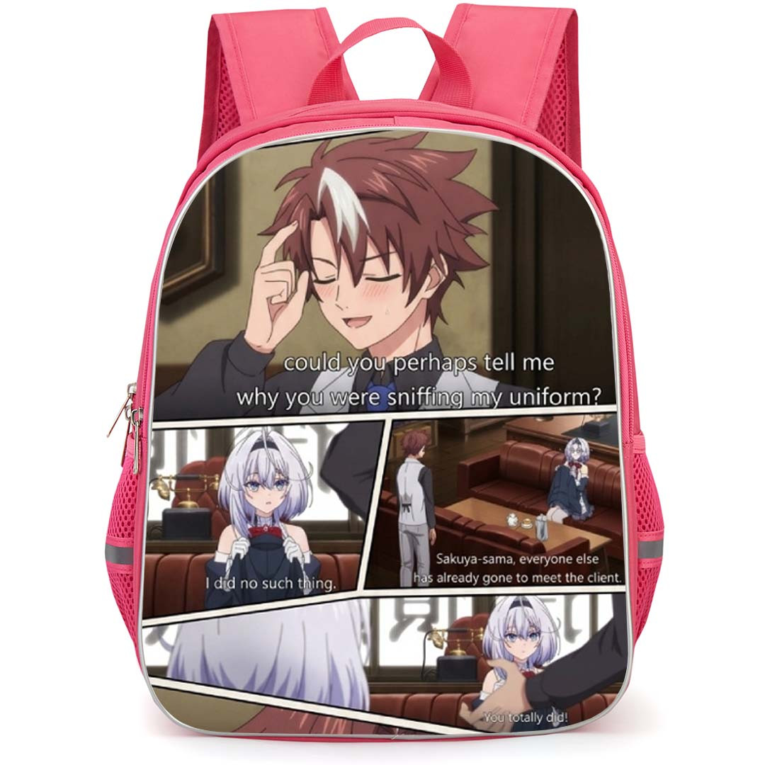 Killed Again Mr. Detective Backpack School Bag StudentPack - Sakuya Outsuki And Lilithea Scenes Collage