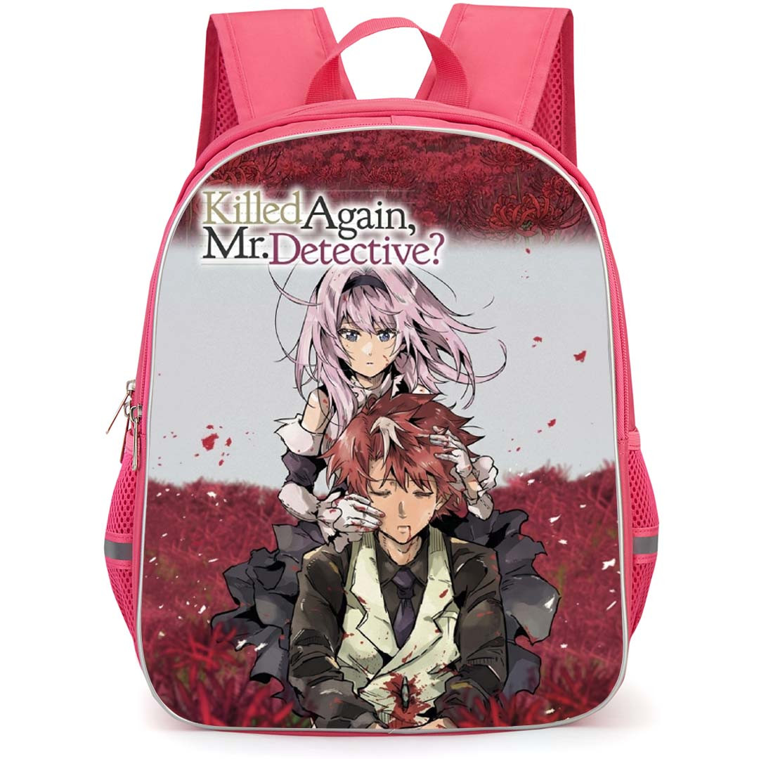 Killed Again Mr. Detective Backpack School Bag StudentPack - Sakuya Outsuki And Lilithea Wounded Series Poster